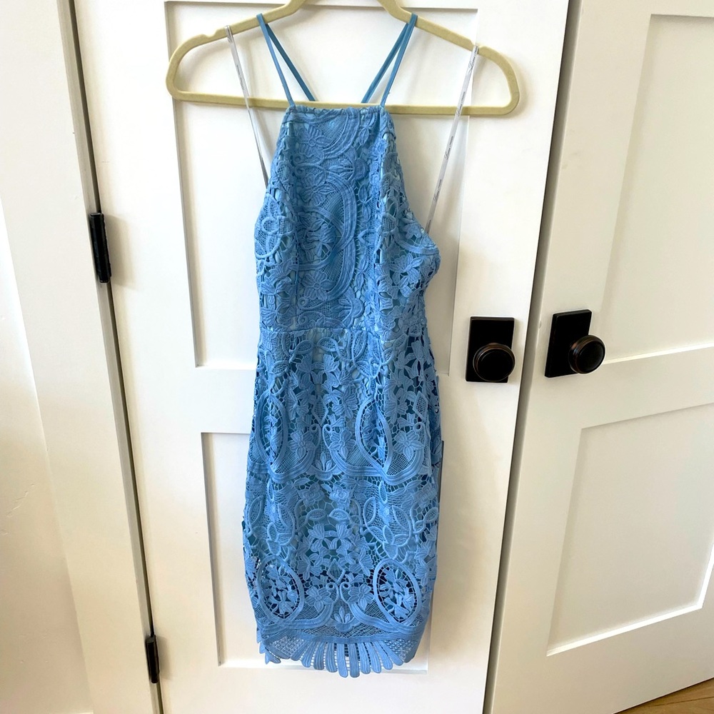 Revolve lace blue dress